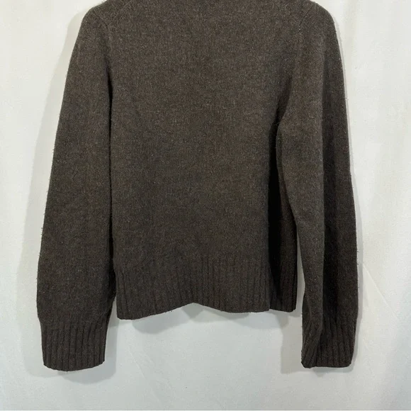 Reformation Mer 100% Merino Wool Knit Sweater in Cocoa Brown - Picture 9 of 12
